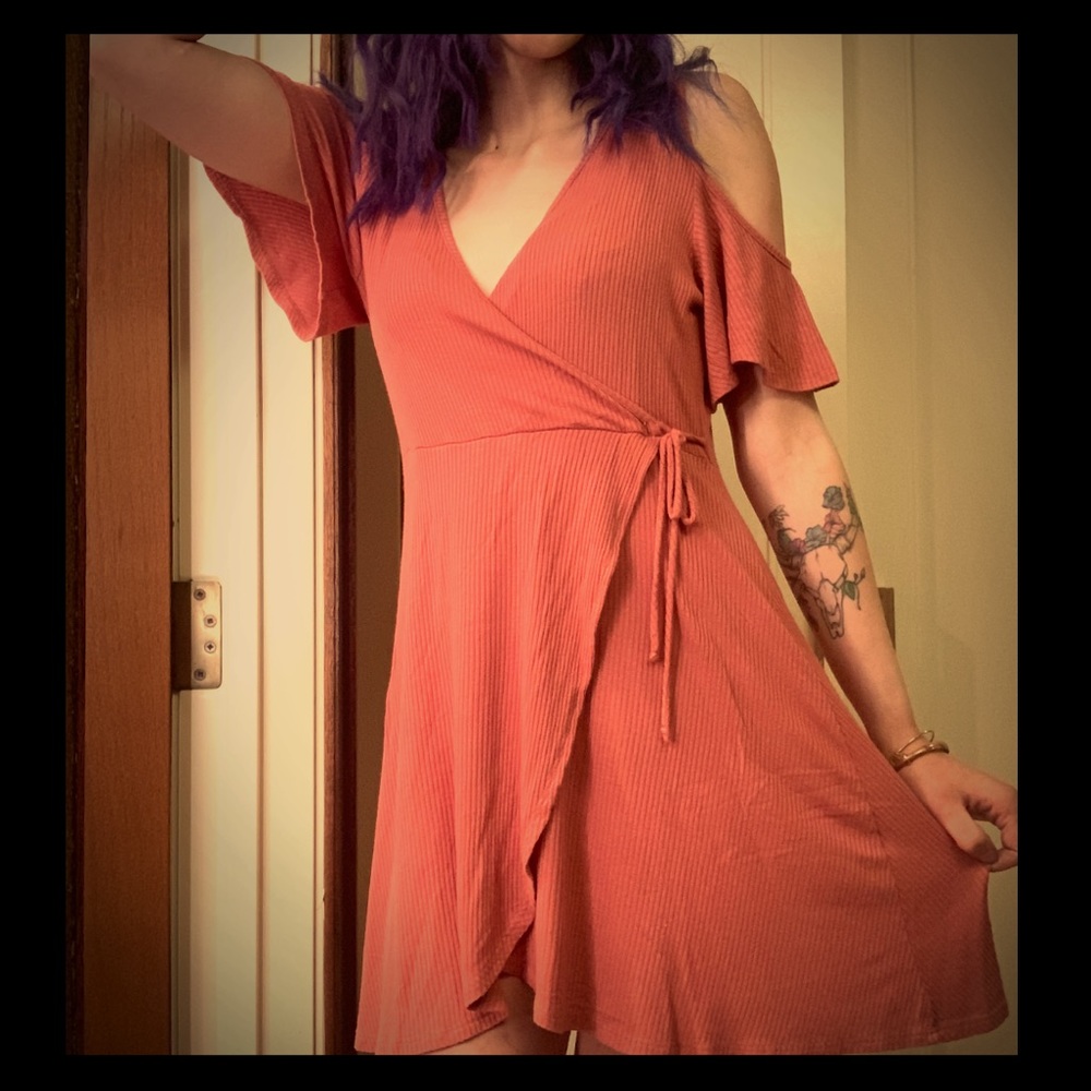 Moon Kiss Pink Wrap Style Dress